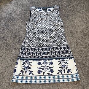 Papillon Blanc Black and White Floral Mini Dress